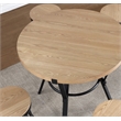 Pemberly Row Contemporary 5-Piece Counter Dining Set in Brown/Black