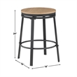 Pemberly Row Contemporary 5-Piece Counter Dining Set in Brown/Black