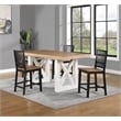 Pemberly Row Contemporary 6-Piece Counter Complete Dining Set