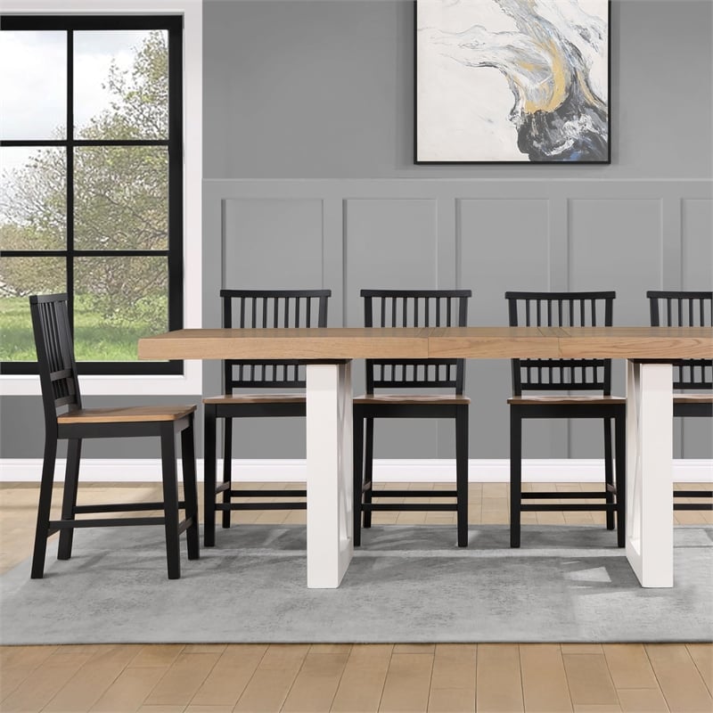 Pemberly Row Contemporary 7-Piece Counter Complete Dining Set