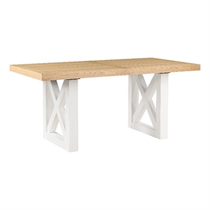 Pemberly Row Modern Farmhouse Counter Height Dining Table in Brown