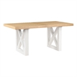 Pemberly Row Modern Farmhouse Counter Height Dining Table in Brown