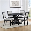 Pemberly Row Modern / Contemporary Black 5-piece Complete Dining Set