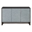 Pemberly Row Contemporary 3-Door Sideboard with Pattern Mirror