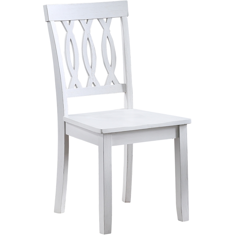 Pemberly Row Contemporary 3-piece Drop Leaf Dining Set in White