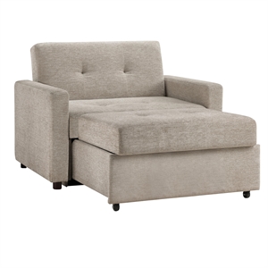 Pemberly Row Modern / Contemporary Brown Chair with Twin Sleeper