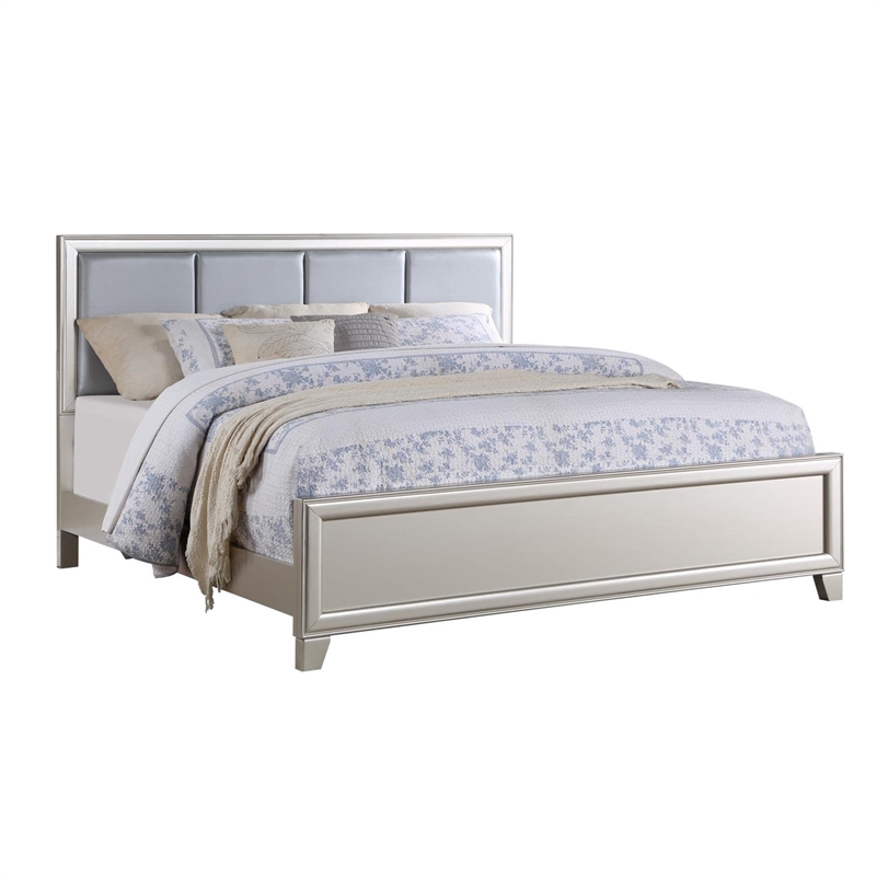 Pemberly Row Engineered Wood Modern / Contemporary King Bed in Gray