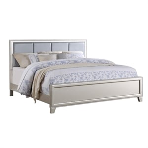 Pemberly Row Engineered Wood Modern / Contemporary King Bed in Gray