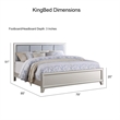 Pemberly Row Engineered Wood Modern / Contemporary King Bed in Gray