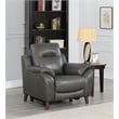 Pemberly Row Engineered Wood Contemporary Power Recliner in Charcoal