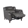 Pemberly Row Engineered Wood Contemporary Power Recliner in Charcoal