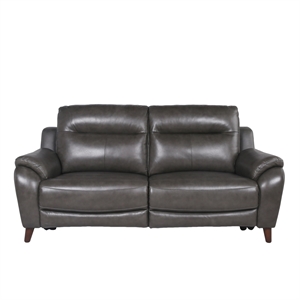 Pemberly Row Modern / Contemporary Power Sofa in Charcoal/Borwn