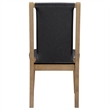 Pemberly Row Faux Leather Seating Contemporary Brown Side Chair in Black