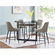 Pemberly Row Modern / Contemporary 5 piece Counter Set in Brown
