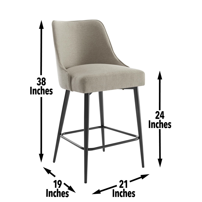 Pemberly Row Modern / Contemporary 5 piece Counter Set in Brown