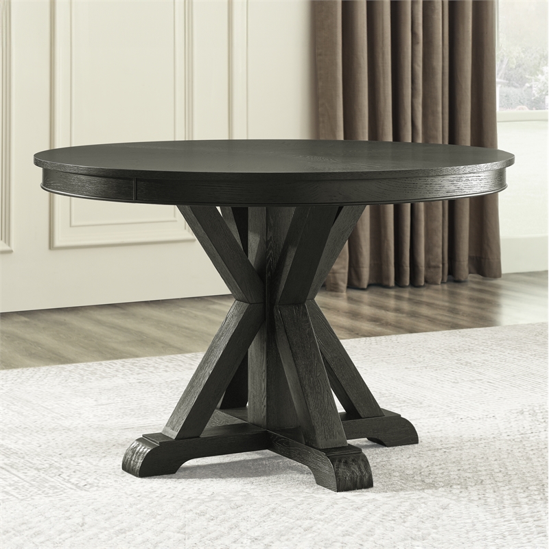 Pemberly Row Modern / Contemporary Dining Table in Black Finish