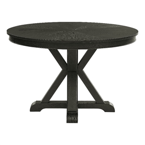 Pemberly Row Modern / Contemporary Dining Table in Black Finish