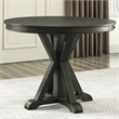 Pemberly Row Counter Table & 4 Swivel Counter Chairs Black Finish/Sand
