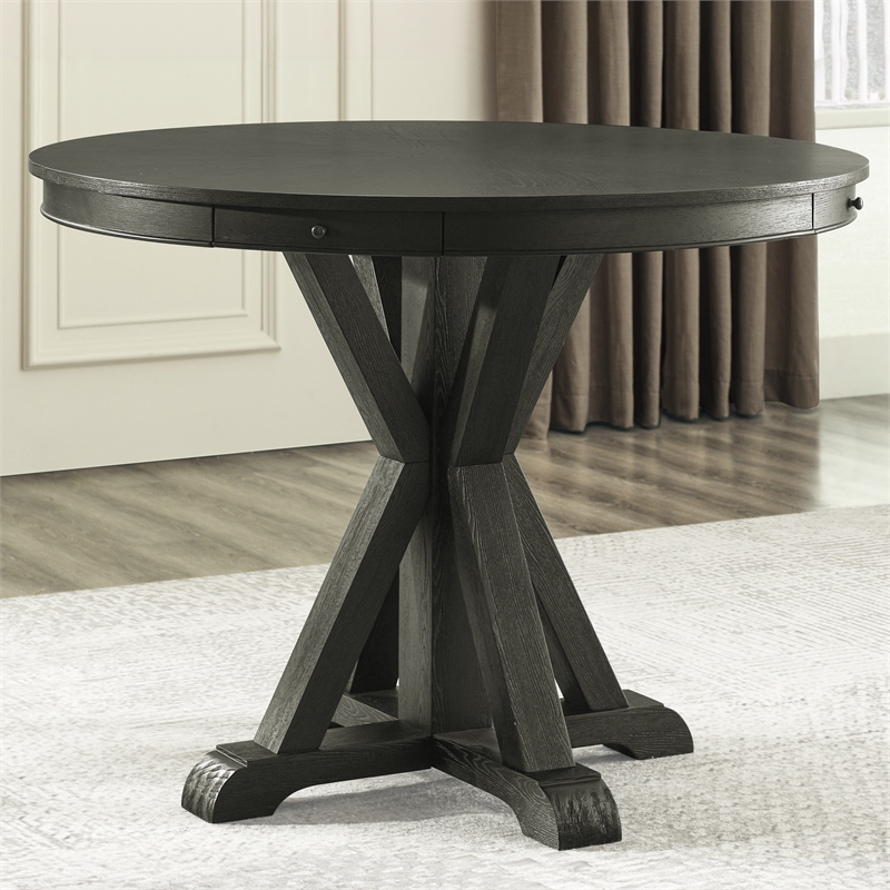 Pemberly Row Modern / Contemporary Counter Table in Black Finish