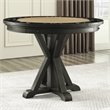Pemberly Row Contemporary Counter Table with Game Top in Black and Sand