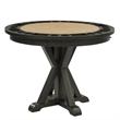 Pemberly Row Contemporary Counter Table with Game Top in Black and Sand