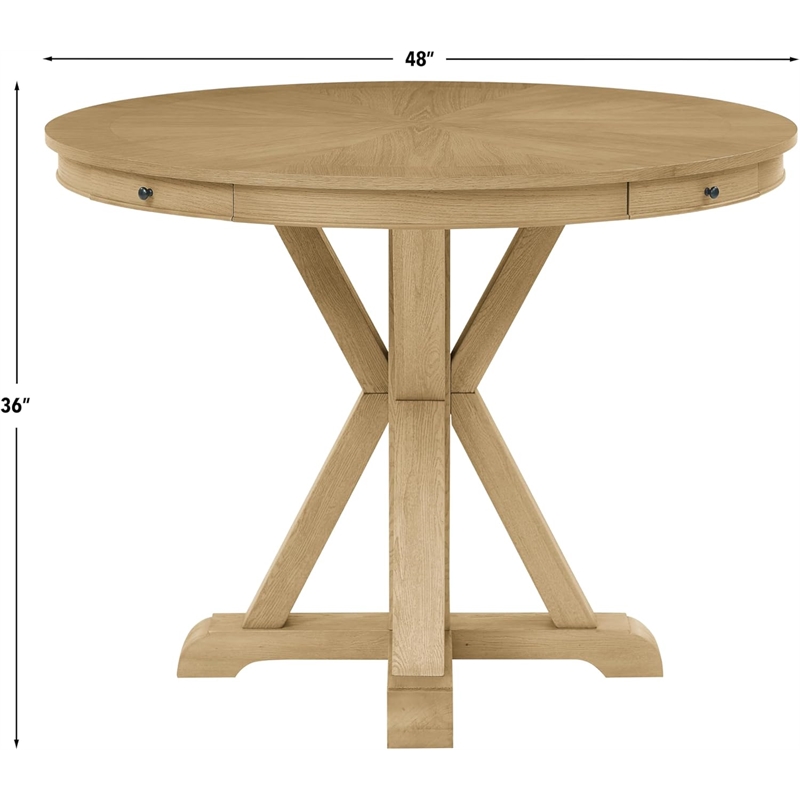 Pemberly Row Modern / Contemporary Counter Table in Natural Finish