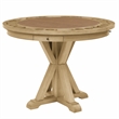 Pemberly Row Contemporary Counter Table with Game Top in Natural Finish