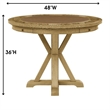 Pemberly Row Contemporary Counter Table with Game Top in Natural Finish