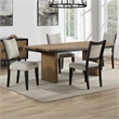 Pemberly Row Contemporary 5-Piece 80-96-inch Dining Table Set in Brown