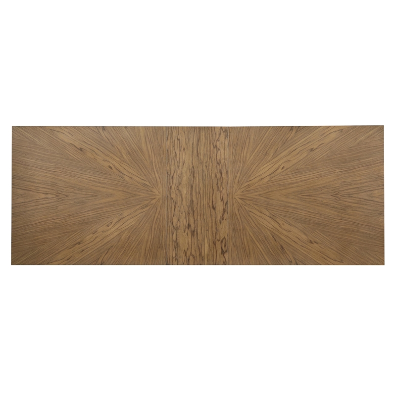 Pemberly Row Contemporary 5-Piece 80-96-inch Dining Table Set in Brown