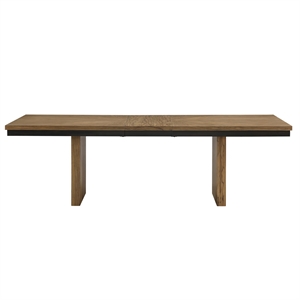 Pemberly Row 80-96&quot Dining Table with 16-inch Self-Storing Leaf in Brown