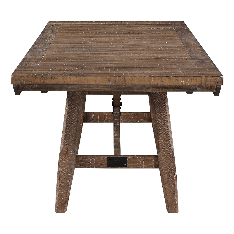 Pemberly Row Contemporary 6-piece Dining Set with One Bench in Brown