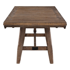 Pemberly Row Contemporary 6-piece Dining Set with One Bench in Brown