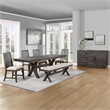 Pemberly Row Contemporary 6-Piece Complete Dining Set in Black