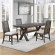 Pemberly Row 5-Piece Dining Set (Dining Table & 4 Side Chairs) in Black
