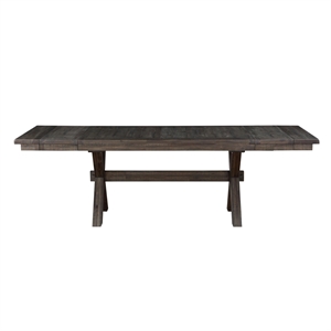 Pemberly Row Contemporary Dining Table with Two-12&quot Leaves in Black