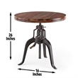 Pemberly Row Contemporary Adjustable 3-piece Pub Table Set in Brown