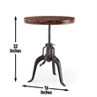 Pemberly Row Contemporary Adjustable 3-piece Pub Table Set in Brown