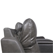 Pemberly Row Engineered Wood Contemporary Power Console Loveseat in Brown