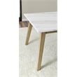 Pemberly Row 5-piece Set of White Marble Table with 4 Upholstered Side Chairs