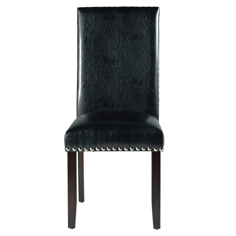 Pemberly Row Faux Leather Seating Contemporary 5-piece Dining Set in White