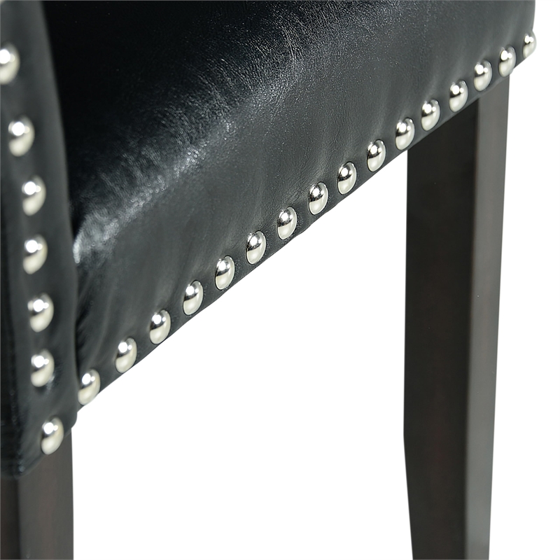 Pemberly Row Engineered Wood Contemporary 6-piece Dining set in Black