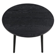 Pemberly Row Contemporary 5-piece 42in Round Dining Set in Black