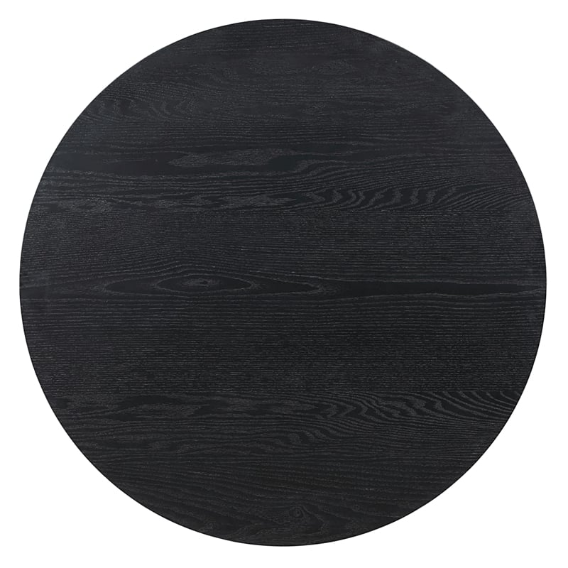 Pemberly Row Contemporary 5-piece 42in Round Dining Set in Black