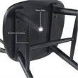 Pemberly Row Contemporary 5-piece 42in Round Dining Set in Black