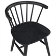 Pemberly Row Modern / Contemporary Solid Wood Dining Chair in Black