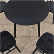 Pemberly Row Engineered Wood Modern / Contemporary Black Round Table