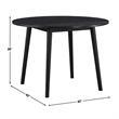 Pemberly Row Engineered Wood Modern / Contemporary Black Round Table