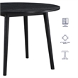 Pemberly Row Engineered Wood Modern / Contemporary Black Round Table