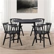 Pemberly Row Engineered Wood Modern / Contemporary Black Round Table